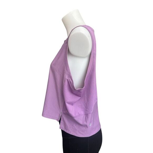 Lululemon Mesh Back Cropped Train Tank Top‎ sz 6-8? in Purple - Picture 3 of 7